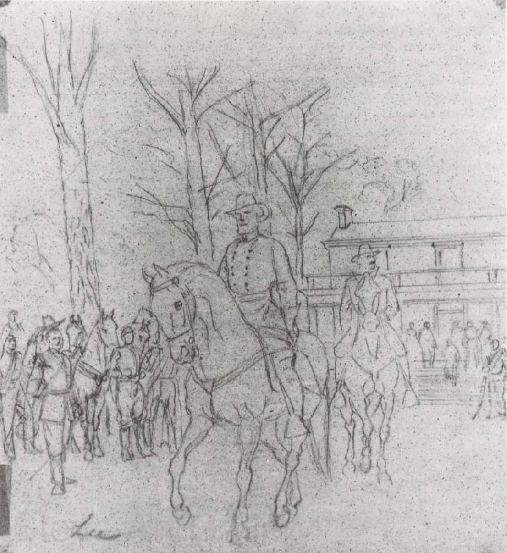 Alfred R. Waud General Lee Leaving Appomattox,April 9.1865 Spain oil painting art